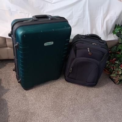 LARGE DELINA II HARDSIDE SUITCASE ON 4 WHEELS AND A CARRY ON WITH 2 WHEELS