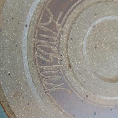 Handmade Signed Pottery Dinnerware set - Plates - Bowls - Mugs - Goblets - Mugs 16 pieces! (1 of 2)