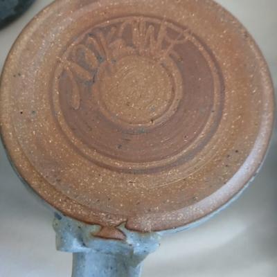 Handmade Signed Pottery Dinnerware set - Plates - Bowls - Mugs - Goblets - Mugs 16 pieces! (1 of 2)
