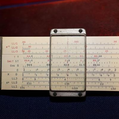 VINTAGE HEMMI 'SUN" SLIDE RULER /ARITHMA ADDIATOR CALCULATOR