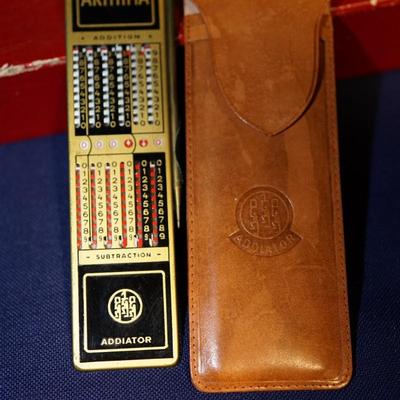 VINTAGE HEMMI 'SUN" SLIDE RULER /ARITHMA ADDIATOR CALCULATOR