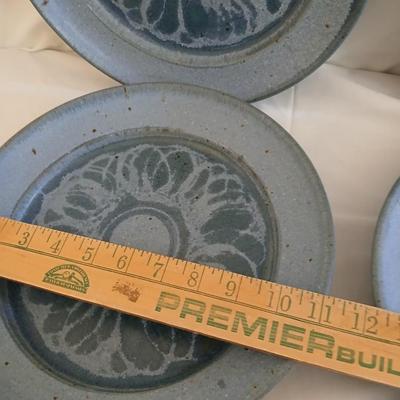 Handmade Signed Pottery Dinnerware set - Plates - Bowls - Goblets -Mugs, 16-piece set (2 of 2)