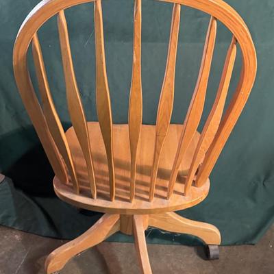Wooden Chair on Wheels