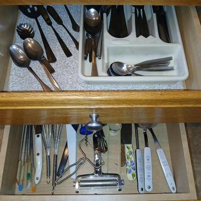 Silverware and Kitchen Cooking Utensils