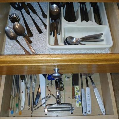 Silverware and Kitchen Cooking Utensils