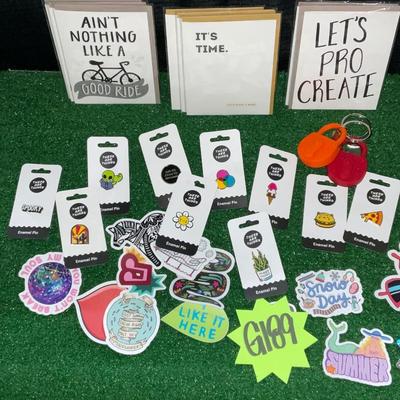 G189-Cards, socks, pins, etc
