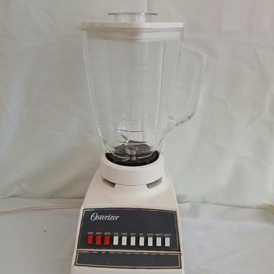 Oster 10 function blender with glass pitcher and a Hamilton Beach electric knife