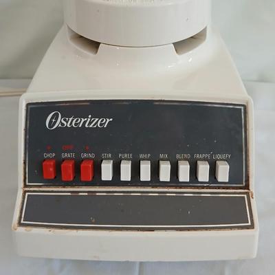 Oster 10 function blender with glass pitcher and a Hamilton Beach electric knife
