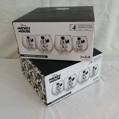 Disney Mickey Mouse Limited edition drinking glasses 15 Ounce - 2 new boxes for a total of 8 glasses!