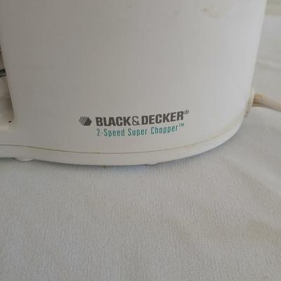 Black and Decker Electric Extra tall can opener and a Black and Decker 2 speed super chopper