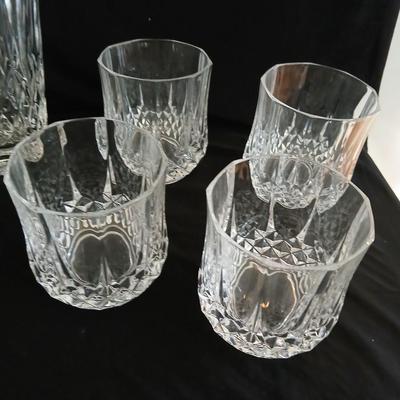 12 Beautiful heavy-glass drinking glasses - Cristal D' Arques - 3 different sizes
