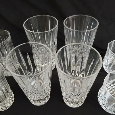 12 Beautiful heavy-glass drinking glasses - Cristal D' Arques - 3 different sizes