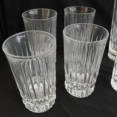 12 Beautiful heavy-glass drinking glasses - Cristal D' Arques - 3 different sizes