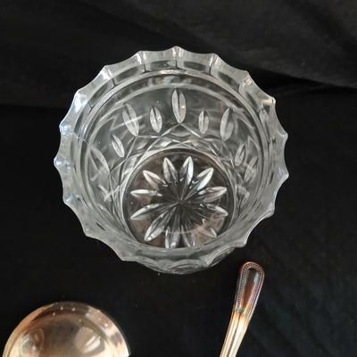 Crystal glassware - candy dish - vase - ashtray and lidded dish with spoon