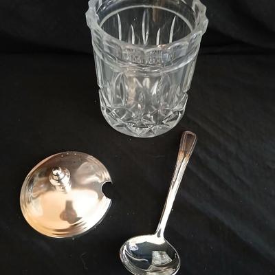 Crystal glassware - candy dish - vase - ashtray and lidded dish with spoon