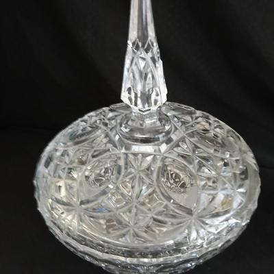 Crystal glassware - candy dish - vase - ashtray and lidded dish with spoon