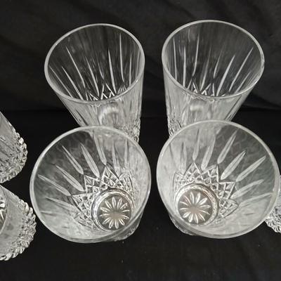 Set of 12 heavy drinking glasses - 3 different sizes - Elegant and fancy!