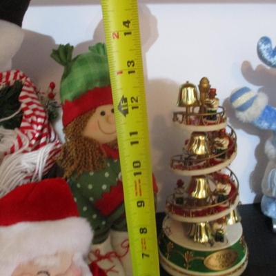 Christmas Figurines Avon Bear Band Striking Bell On Spiral Stairway