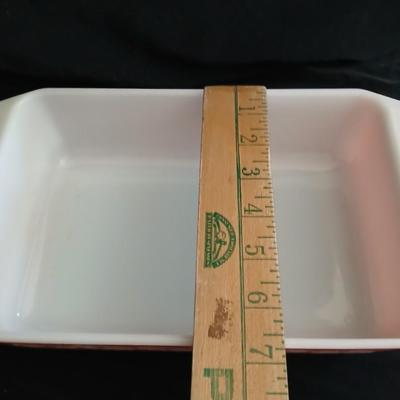 Vintage Pyrex Pink Daisy Space Saver Dish 2162 - Retro Pink Pyrex Glasbake Green Crazy Daisy Casserole Baking Dish with lid J235