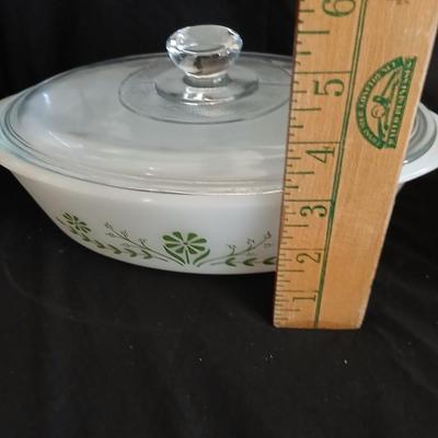 Vintage Pyrex Pink Daisy Space Saver Dish 2162 - Retro Pink Pyrex Glasbake Green Crazy Daisy Casserole Baking Dish with lid J235