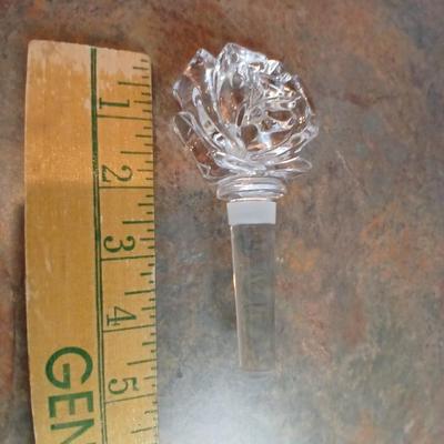 Beautiful Glass Crystal Decanter Captains Ship Sherry Decanter with etched flowers - and more
