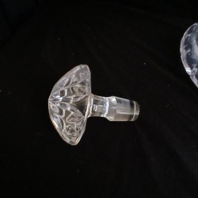 Beautiful Glass Crystal Decanter Captains Ship Sherry Decanter with etched flowers - and more