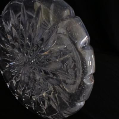 Beautiful Glass Crystal Decanter Captains Ship Sherry Decanter with etched flowers - and more