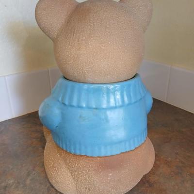 Adorable Teddy Bear cookie Jar marked Calif. USA on base Poppy trail