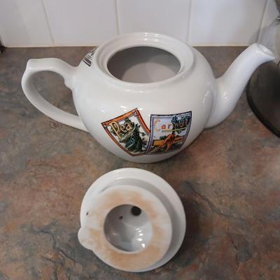 B.I.A. Cordon Bleu Brazilian made Ceramic tea pot and a metal tea pot and small teapot infuser
