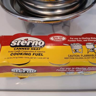 Farberware fondu set with sterno canned heat cooking fuel