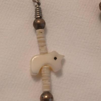 Vintage Native American earings without posts Sterling silver & Turquoise