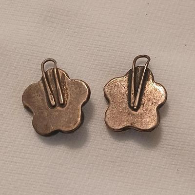 Two sets of Navajo Coral Sterling Silver Earrings