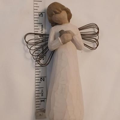 Two Willow Tree Angels - Susan Loridi-2000 Angel of Freedom and 1999 Angel of Healing