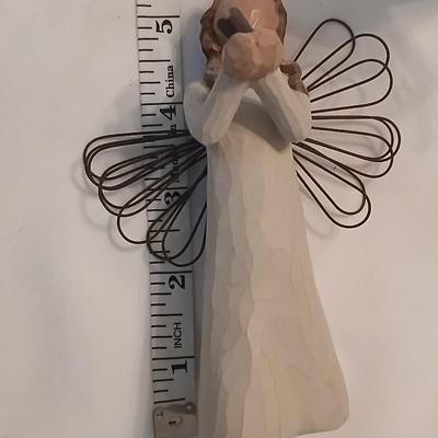 Two Willow Tree Angels - Susan Loridi-2000 Angel of Freedom and 1999 Angel of Healing