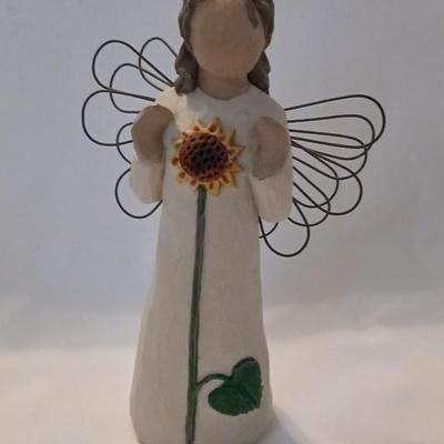 Two Willow Tree Angels - Susan Loridi-2002 Angel of Garden and 2001 Angel of Summer