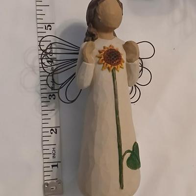 Two Willow Tree Angels - Susan Loridi-2002 Angel of Garden and 2001 Angel of Summer