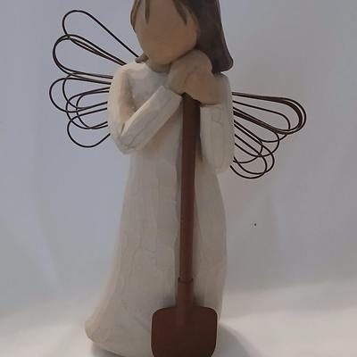 Two Willow Tree Angels - Susan Loridi-2002 Angel of Garden and 2001 Angel of Summer