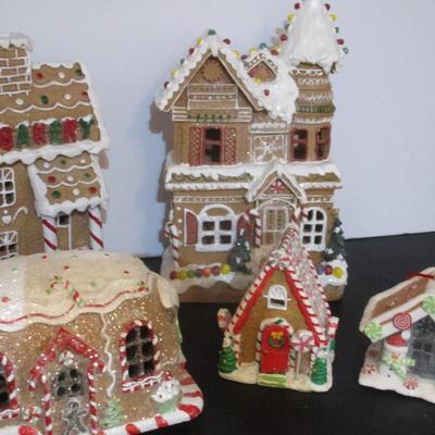 Resin Lighted Christmas Buildings