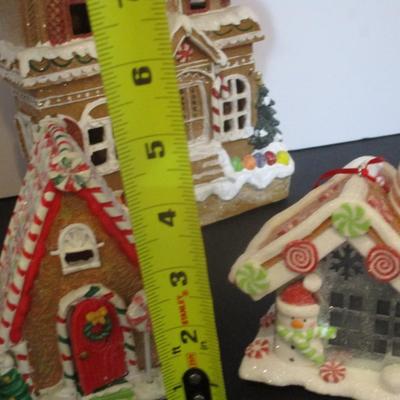Resin Lighted Christmas Buildings