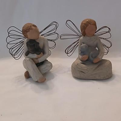 Two Willow Tree Angels - Sue Loridi-2000 Angel of Kindness and one unmarked