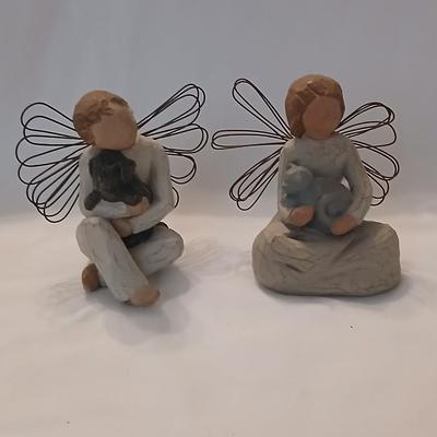 Two Willow Tree Angels - Sue Loridi-2000 Angel of Kindness and one unmarked