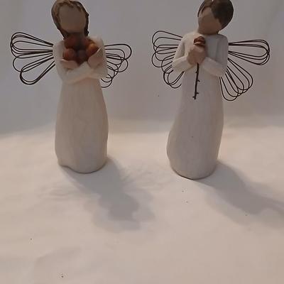 Two Willow Tree Angels - Susan Loridi-2003 Good Health and 2002 Loving Angel
