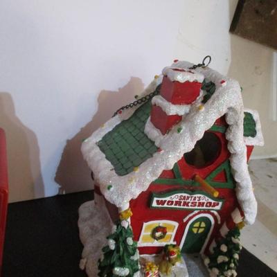 Christmas Decorations Snowmen Birdhouse Musical TV