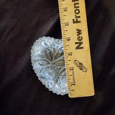 Willow Tree Angel "Keepsake" with glass dish, silver metal vase and a candle