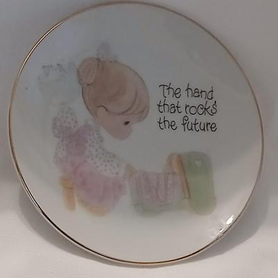 Enesco Precious Moments - Johnathan David " It's what's inside that counts" - Piggy bank - and two small plates