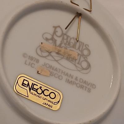 Enesco Precious Moments - Johnathan David " It's what's inside that counts" - Piggy bank - and two small plates