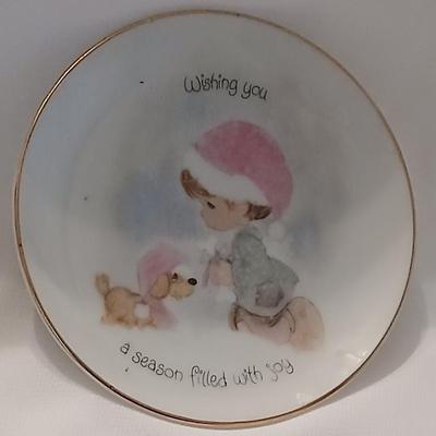 Enesco Precious Moments - Johnathan David " It's what's inside that counts" - Piggy bank - and two small plates
