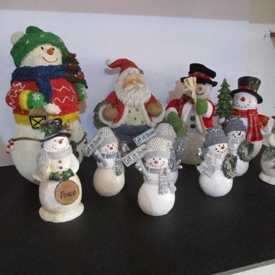 Snowmen & Santa Figurines