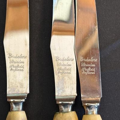 Bridalane Stainless Sheffield Knives & Small Sterling Silver Plate