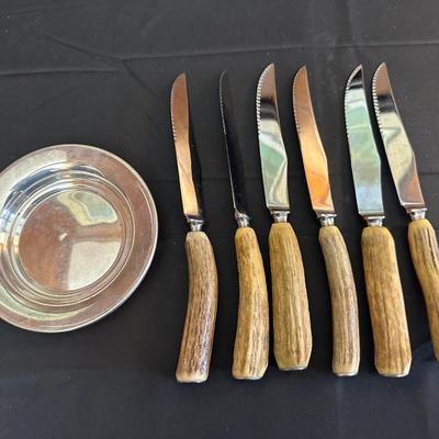 Bridalane Stainless Sheffield Knives & Small Sterling Silver Plate